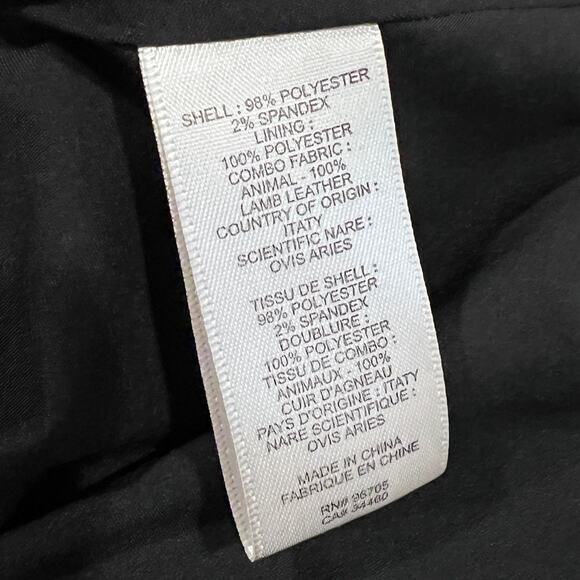 Rebecca Taylor Textured Dress Leather Accents Size 4 - Picture 6 of 6